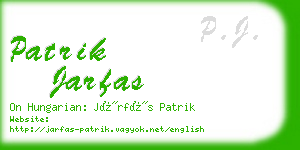 patrik jarfas business card